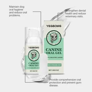 YEGBONG canine oral hygiene gel with free finger cot for dog dental health care