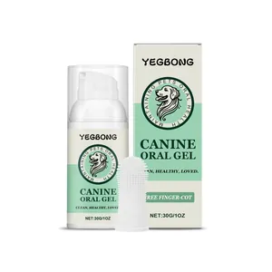 YEGBONG canine oral cleaning gel with silicone finger brush for pets oral health