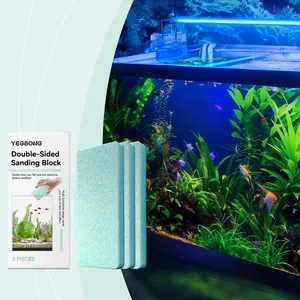Doppelseitige Schleifblöcke für die Reinigung von Aquarienglas und zum Entkalken 3er-Pack