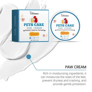 Professional pet paw care cream enriched with oatmeal protein and aloe vera extracts