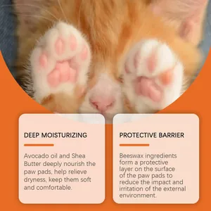Avantages du baume pour pattes avec huile d'avocat et cire d'abeille pour animaux