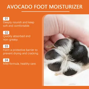 Baume hydratant à l'avocat pour pattes d'animaux, protection contre les crevasses.