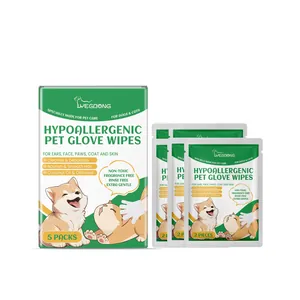 Guantes de limpieza YEGBONG hipoalergénicos para perros y gatos, caja de 5 paquetes.
