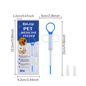 Technical specifications of EelJoy pet medicine feeder with dimensions for cats and dogs
