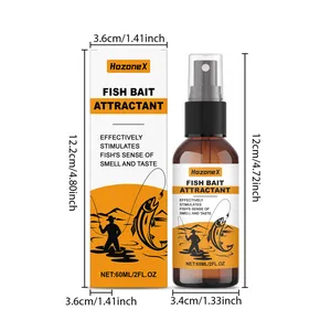 60ml HozoneX Fischlockstoff-Spray inklusive Produktabmessungen und Umverpackung