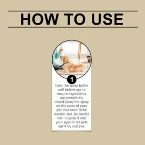 How to use instruction for coconut scent pet deodorant spray on dogs and cats