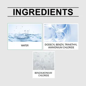 Detail view of ingredients for aquarium algae remover showing active chemical formulas