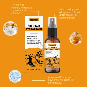 Detaillierte Merkmale des HozoneX 60ml Fischköder-Lockstoffsprays für effektives Anlocken