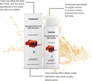 Detail view of YEGBONG 100ml aquarium algaecide with benefits for a clean and clear fish tank
