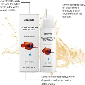 Aquarium algae control liquid 100ml for crystal clear fish tank water and healthy environment.