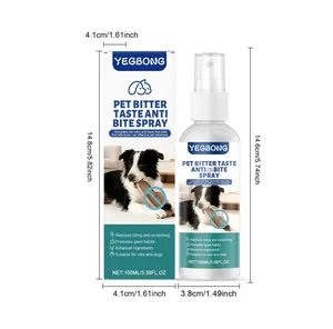 Pet bitter taste anti-bite spray 100ml bottle and box dimensions 14.8x4.1cm