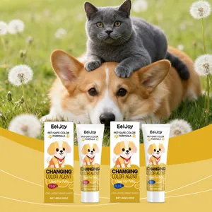 Tinte para mascotas EelJoy para perros y gatos, colores rosa y azul, tubos de 80g