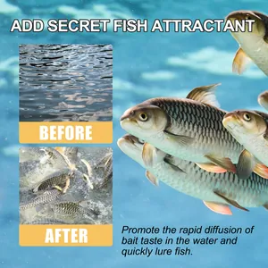 Comparaison avant/après de l'attractif pour poissons montrant une diffusion rapide