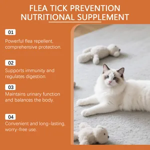 Comprehensive detail view of cat flea tick prevention supplement benefits in scenario