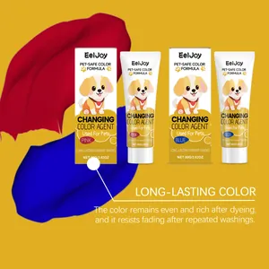 Tinte para pelo de mascotas EelJoy para perros y gatos, fórmula vibrante rosa y azul