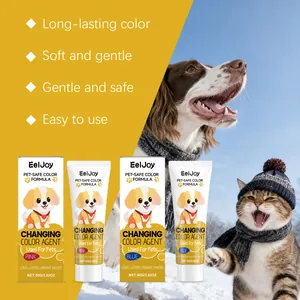 Tinte para pelo de mascotas EelJoy en rosa y azul para perros y gatos, fórmula suave