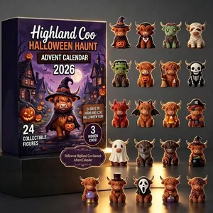 Calendario de Adviento de Halloween Highland Coo con 24 figuras coleccionables