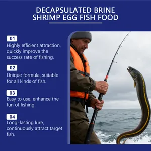 Decapsulated brine shrimp egg fish food lure benefits for high fishing success rate