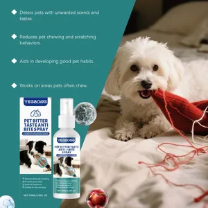 Detail view showing pet bitter spray benefits for preventing chewing and scratching