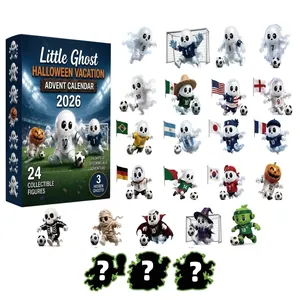 Calendario dell'Avvento 2026 fantasmi calcio Halloween con 24 figurine da collezione kit