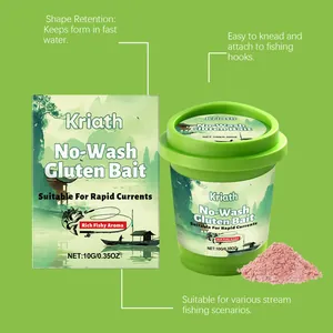 Kriath No-Wash Gluten Köder: Formbeständigkeit und einfaches Kneten für das Angeln im Bach.