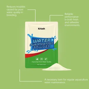 Kriath pond water purification powder for aquaculture with white powder detail and features