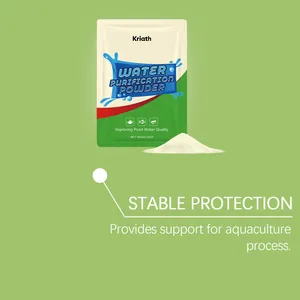 Detail view of Kriath water purification powder for pond quality and aquaculture support.