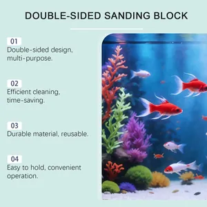 Detailansicht des doppelseitigen Reinigungsschwamms für Aquarien und Fischbecken