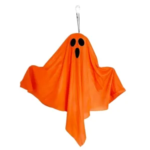 Orange fabric hanging ghost decoration for Halloween party outdoor courtyard decor