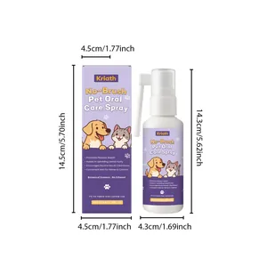 Afmetingen voor Kriath mondverzorgingsspray voor huisdieren, 100ml fles voor honden en katten