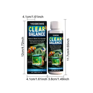 Dimensions of YEGBONG aquarium algae remover bottle and box for freshwater and saltwater tanks