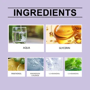 Gedetailleerde ingrediëntenlijst voor tandenspray voor huisdieren met aqua en glycerine