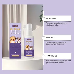 Kriath mondverzorgingsspray voor huisdieren met glycerine voor een frisse adem en gebit