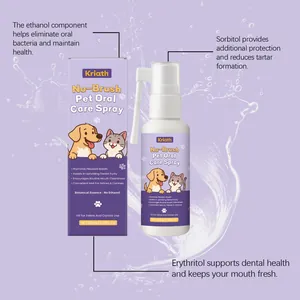 Kriath 100ml mondverzorgingsspray voor huisdieren voor frisse adem en tandgezondheid