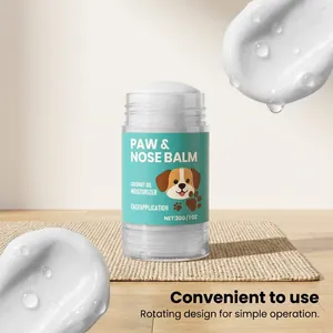 Balsamo naturale per zampe e naso di animali, texture cremosa con design rotante
