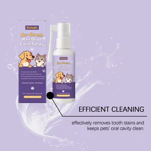 De Kriath mondverzorgingsspray voor huisdieren verwijdert tandplak heel effectief.