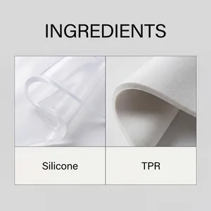 Dettaglio ravvicinato dei materiali del levapeli: qualità della texture in Silicone e TPR