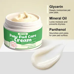 EelJoy pet paw care cream texture detail showing glycerin and mineral oil ingredients