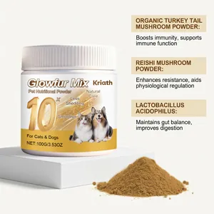 Kriath pet nutritional powder with reishi and turkey tail mushroom for pet immunity