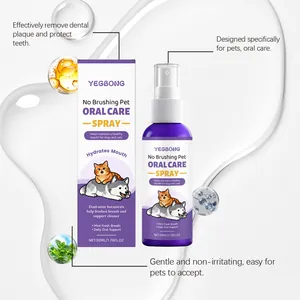Detail of YEGBONG pet oral care spray for dogs and cats with mint formula