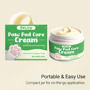 EelJoy pet paw pad care cream detail showing texture in 50g portable compact jar