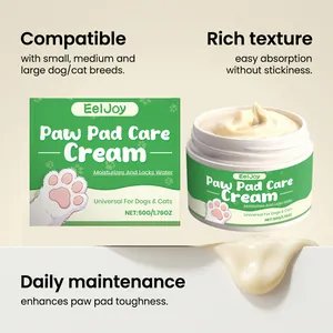 Detail view showing the rich, non-sticky cream texture of EelJoy Paw Pad Care Cream.