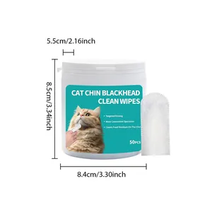 Detailed dimension chart for 50pcs cat chin blackhead cleaning finger sleeve wipes