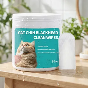 Cat chin blackhead cleaning wipes with finger sleeve design for gentle pet grooming