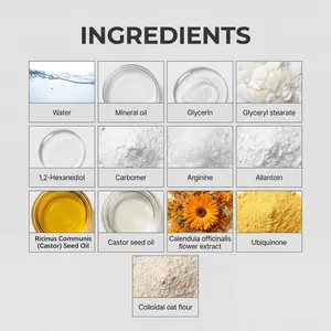 Elenco dettagliato degli ingredienti per gel cura cavalli con estratti naturali e oli