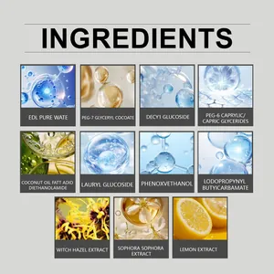 Detailed ingredients list for cat chin wipes including witch hazel and lemon extract