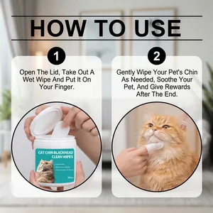 Detailed guide for using cat chin blackhead cleaning wipes on a pet cat's chin