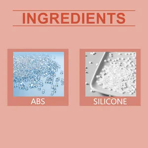 Inhaltsstoff-Detailansicht der hochwertigen ABS- und Silikonmaterialien für Haustier-Massage