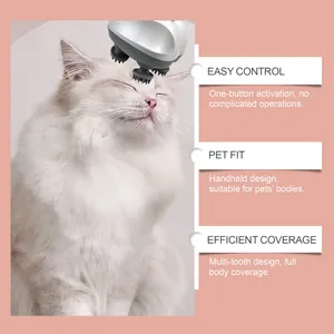 Tragbares elektrisches Katzenmassagegerät mit weichen Silikon-Massageknoten zur Entspannung