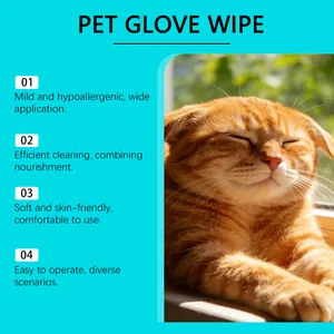 Características detalladas de los guantes de limpieza para mascotas suaves e hipoalergénicos.